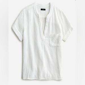 J. Crew V-neck double-gauze popover